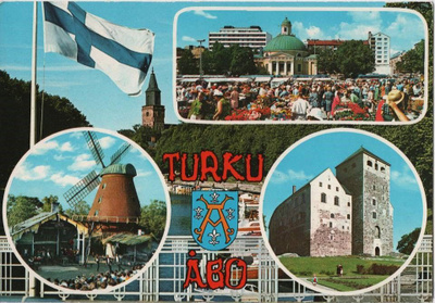 kortti ** Turku linna tai muu tunnettu rakennus - erilaisia