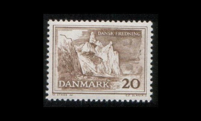Tanska 408y ** Luonnonsuojelu y-paperi (1962)