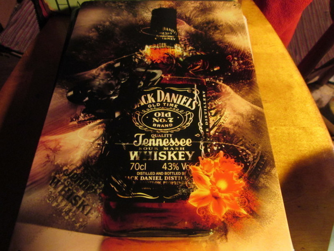 Peltikyltti Jack Daniels. Tennessee Whiskey