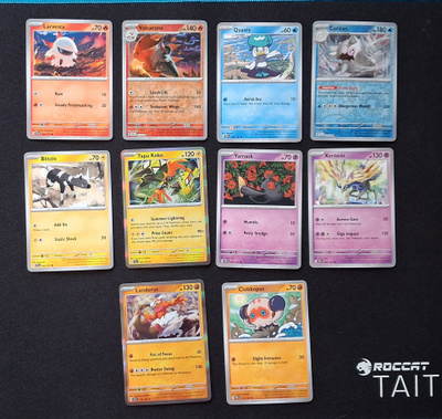 Pokemon kortit 10kpl (#140 Surging Sparks)