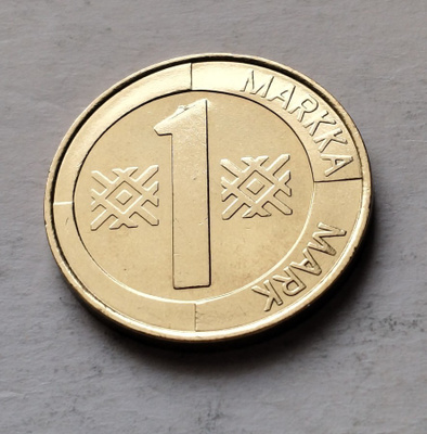 1 markka UNC, v. 1998 (meistinokare)