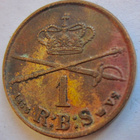 Tanska 1 RBS Riksbank Skilling 1853 - pikkukuva 1
