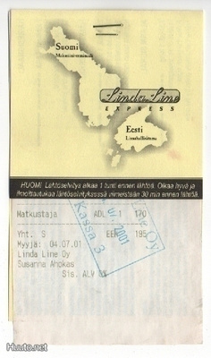 Linda Line matkalippu, 2001/07 #432