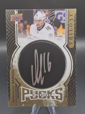 2017-18 UPPER DECK TRILOGY SIGNATURE PUCKS ALEKSANDER BARKOV