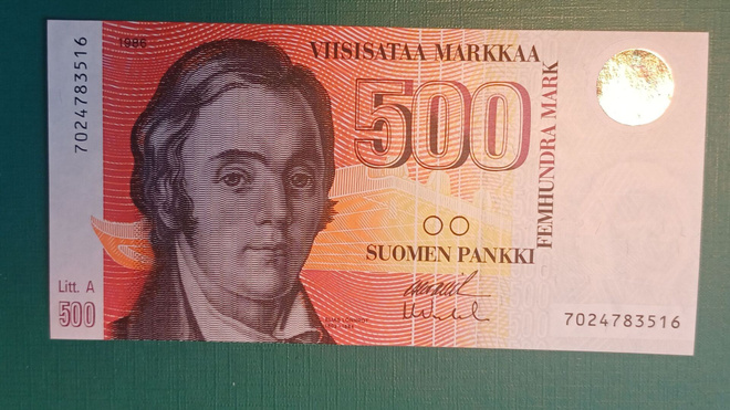 SUOMI 500mk.1986  1 kpl  HUOMAA   Liitt.  A.  katso ..