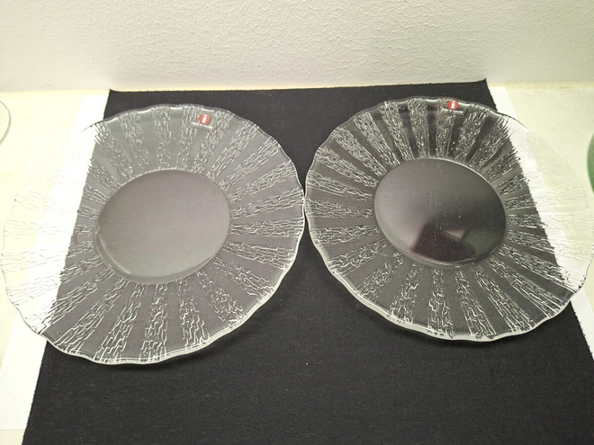 Valto Kokko Vellamo lasilautaset 2 kpl Iittala