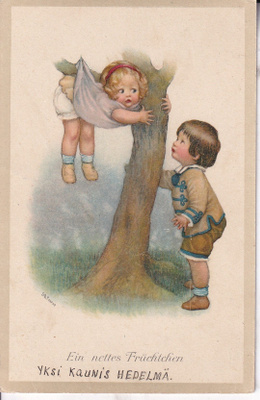 Tyttö puussa. S. P. Pearse, e246