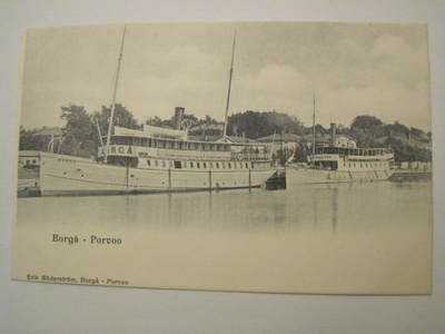 Postikortti Porvoo Laivat Varhainen HUIPPUKUNTO ennen-1905