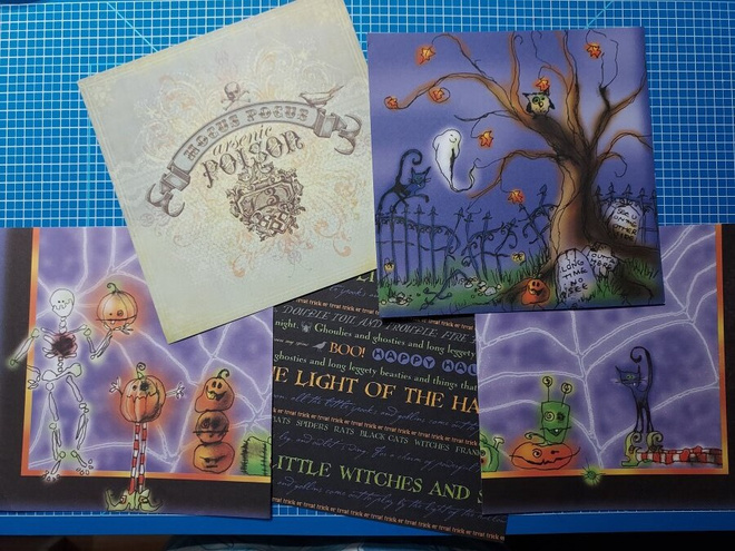 5 kpl Halloween aiheisia papereita