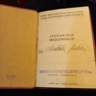 Vaatetustyöläisten liiton jäsenkirja 1943 - pikkukuva 1