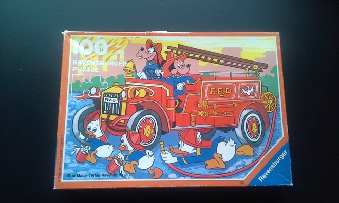 Disney / Ravensburger 100 palan palapeli 1986 "The Fire-Brig