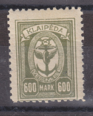 Saksa reich Memel 1923  Mi 160 postituoreena.