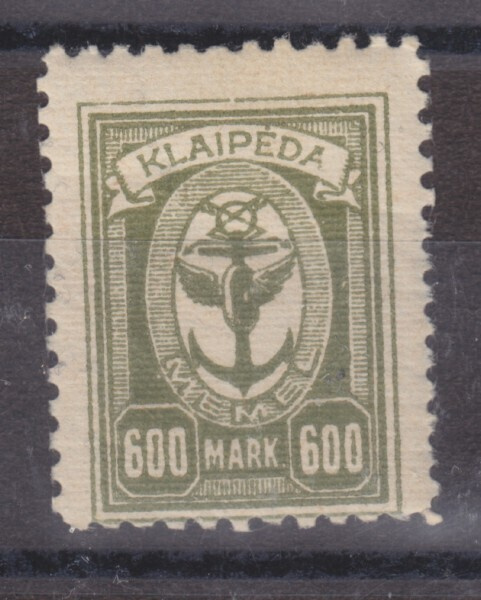 Saksa reich Memel 1923  Mi 160 postituoreena.