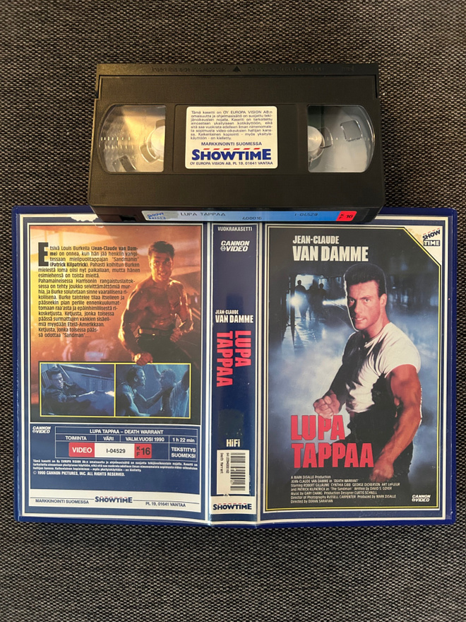 Lupa Tappaa - Death Warrant 1990 Showtime VHS FI