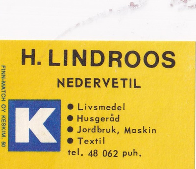 Nedervetil. H. Lindroos ,  b426