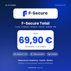 F-Secure Total 5 laitetta 12 kk – virustorjunta + VPN avain - pikkukuva 1