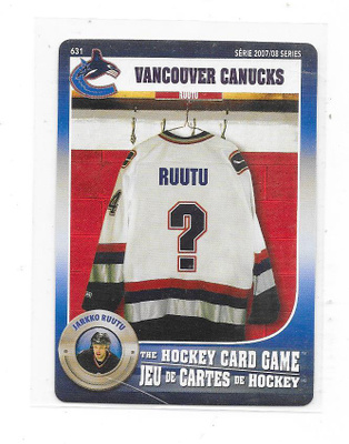 2007 Card Game #631 Jarkko Ruutu Vancouver Canucks