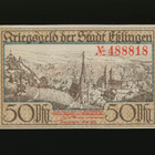 Saksa Notgeld 50 Pfennig, Esslingen 1.9.1919 - pikkukuva 2