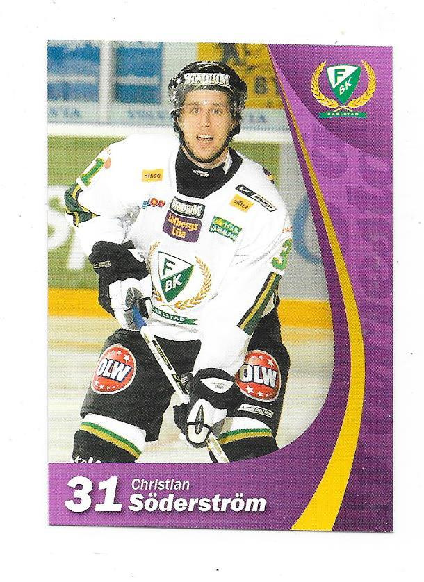 2006-07 SHL #189 Christian Söderström Färjesta BK ex Ässät