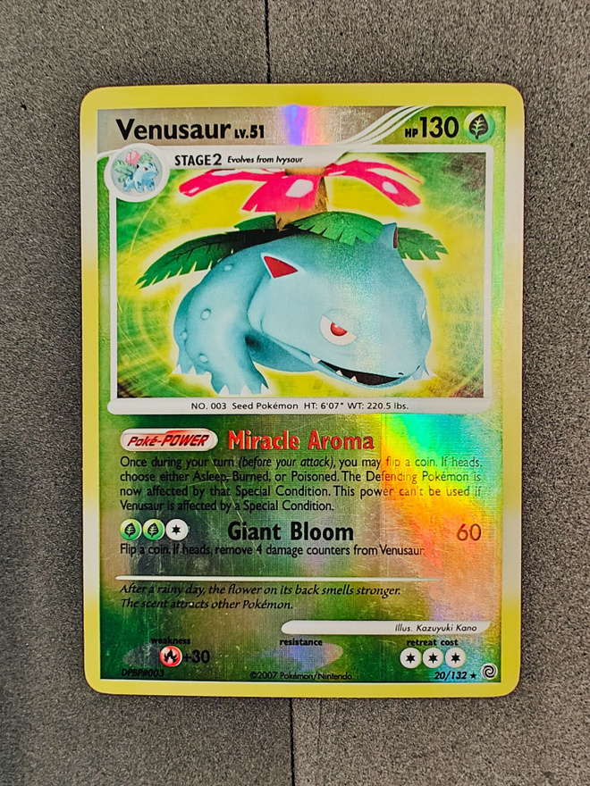 Venusaur 20/132 Rare Reverse Holo Secret Wonders