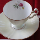 3 kpl Adderley Fine Bone China England kuppi+lautanen - pikkukuva 2