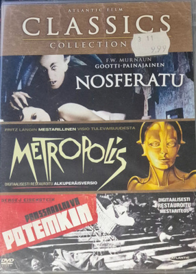 Nosferatu / Panssarilaiva Potemkin / Metropolis -DVD