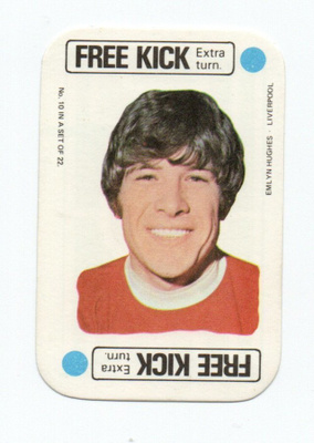 Purkkakuva Jalkapallo n:o 10 of 22 EMLYN HUGHES. Liverpool.