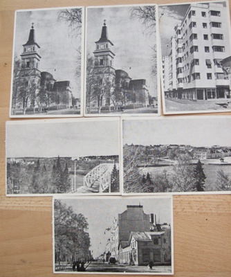 6 VANHAA Postikorttia Oulu 1940-l