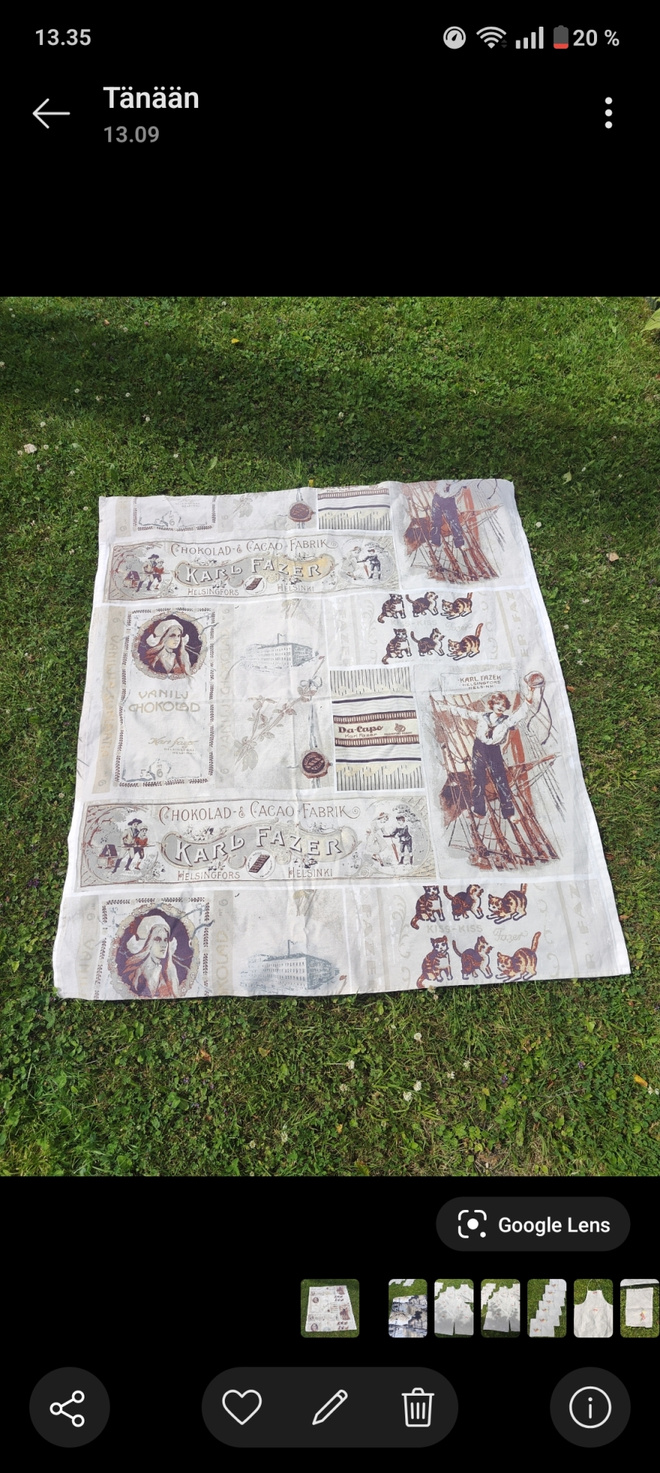 Vallila Cacao Fabrik -pöytäliina 156x140 cm