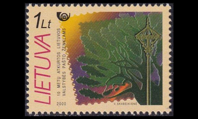 Liettua 738 ** Itsenäisyyden postimerkit 10v (2000)