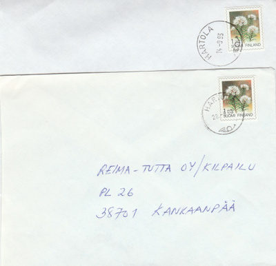 Postileima,  HARTOLA, 2 erilaista leimaa