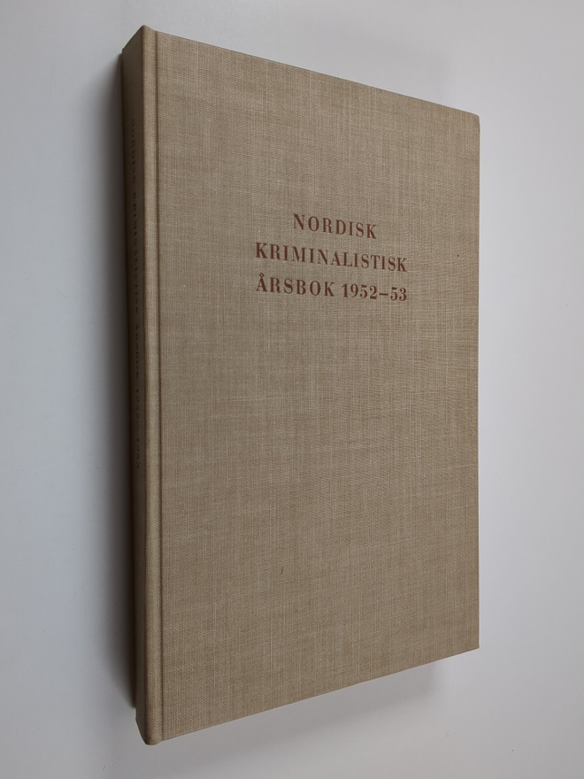 Nordisk kriminalistisk årsbok 1952-53