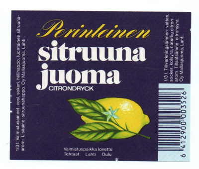 Mallasjuoma Perintienen Sitruuna Juoma