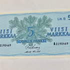 5 mk 1963 Litt B A-sarja PAKKASILEÄ - pikkukuva 1
