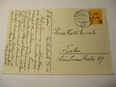1940 Veitsiluoto lp merkin kortti