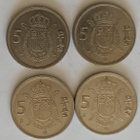 4 kpl Espanja 5 ptas1983-1984, 2 kuvaa - pikkukuva 1
