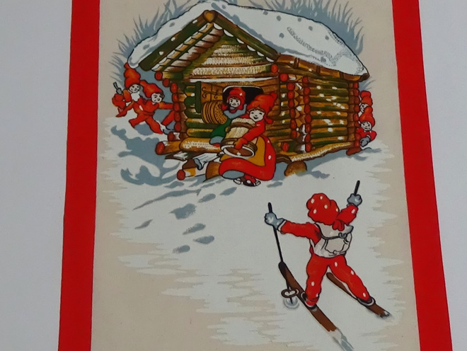Vintage joulutaulu - joulutouhuja
