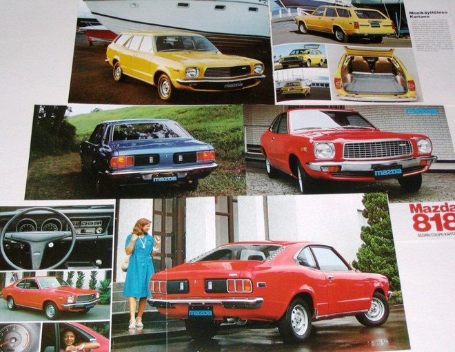 1977 Mazda 818 esite - KUIN UUSI -  suomalainen