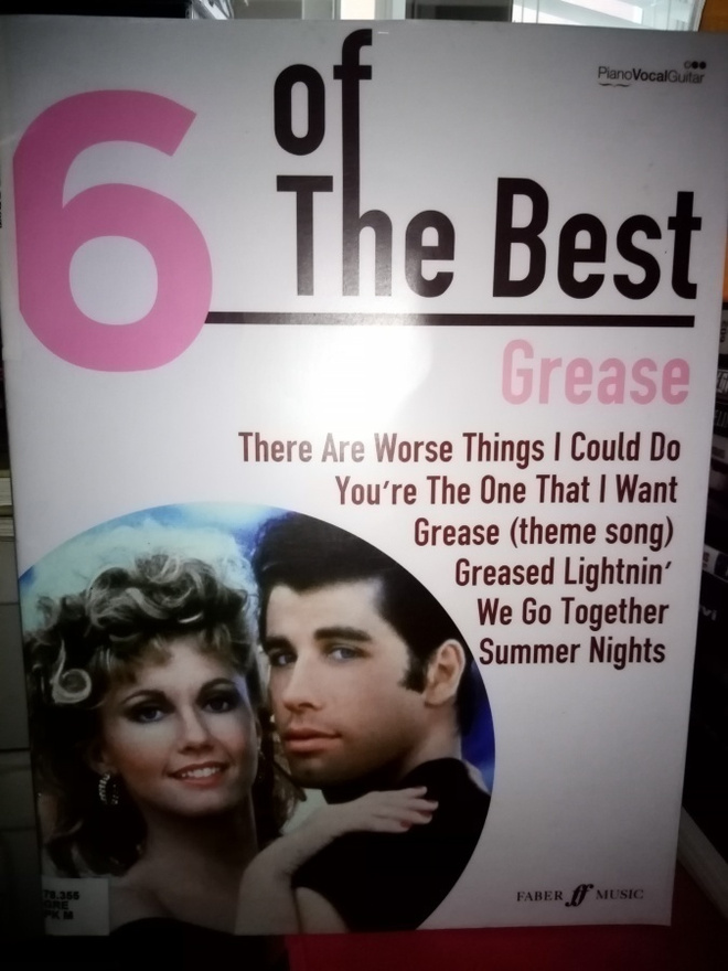 Nuottikirja GREASE -   6 of The Best ( SIS POSTIKULU)