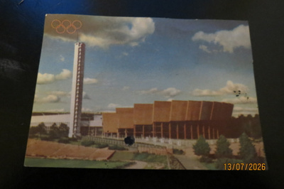 HELSINKI OLYMPIA-KUVA 1952 KULKENUT OLYMPIA POSTIMERKKI
