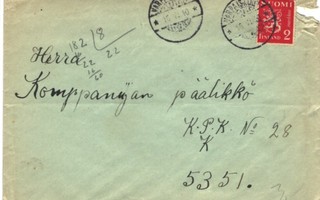 KENTTÄPOSTI VARPAISJÄRVI-KPK/28-5351-ESIKUNTA