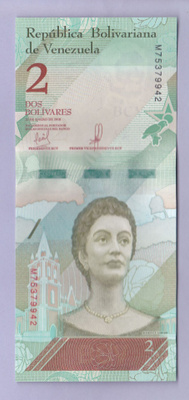 Venezuela 2 Bolivares v.2018 UNC P-101