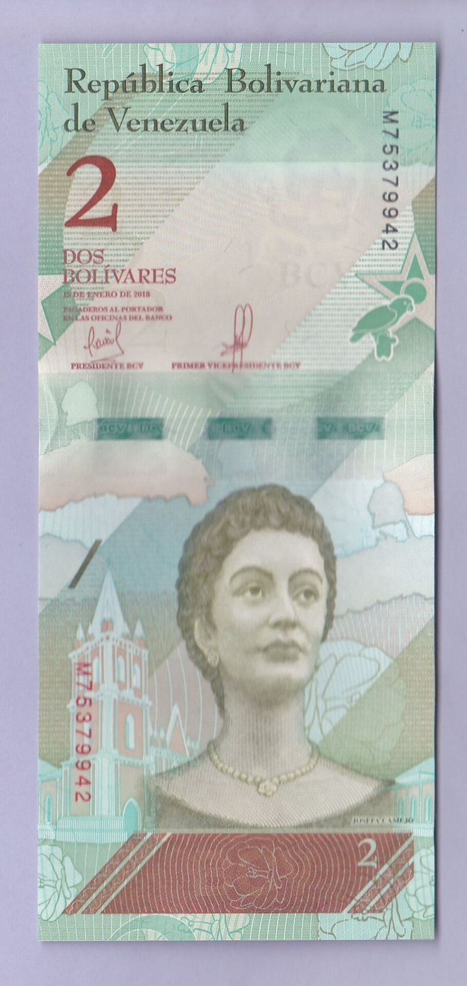 Venezuela 2 Bolivares v.2018 UNC P-101