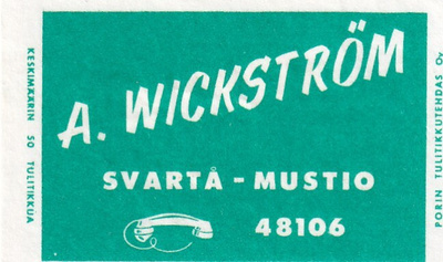 Svarta - Mustio. A. Wickström  s41