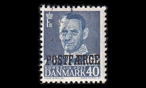 Tanska PF_32 o Frederik IX 40 öre sininen (1949)