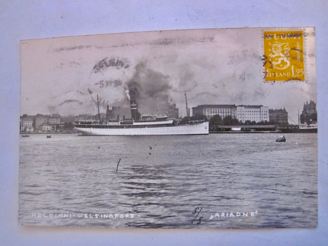 VANHA Postikortti Helsinki Laiva Ariadne 1934