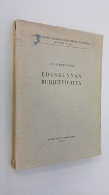 Eino Purhonen : Eduskunnan budjettivalta