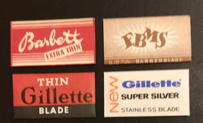 Retro partakoneenterä 4 kpl