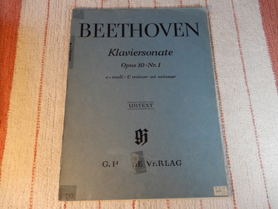 BEETHOVEN KLAVIERSONATE OPUS 10 Nr.1