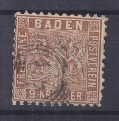 Saksa Reich Baden 1862 Mi 15 Mi 100€